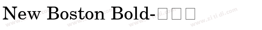 New Boston Bold字体转换